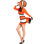 Ladies' animal costume in clownfish design with hood and colorful accents Fashion Glam