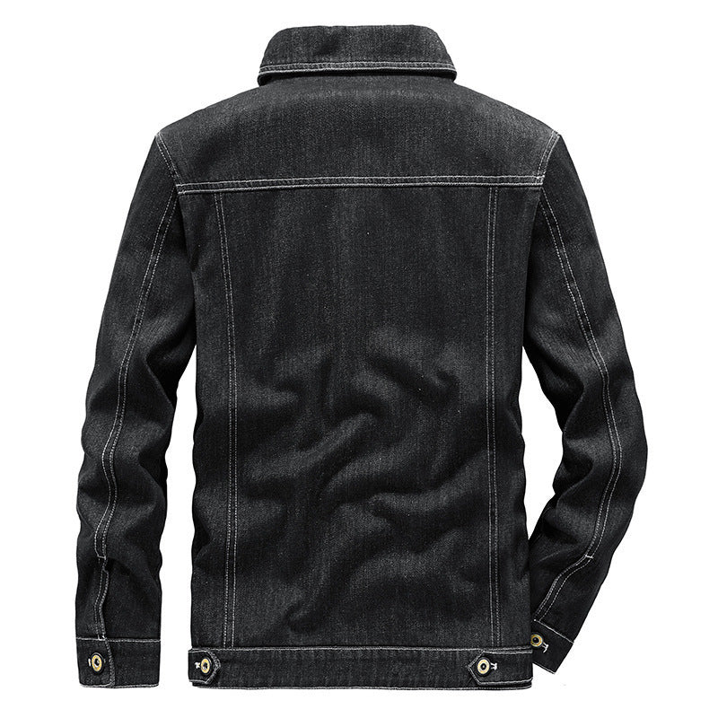 Men's Robust Denim Worker Jacket with Mesh Lining Fashion Glam