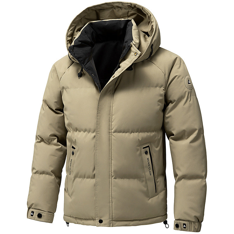 Men's Quilted Hooded Parka with Thermal Lining and Windproof Outer Shell Fashion Glam