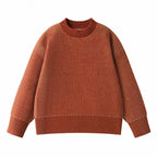 Unisex Oversize Knit Sweater with Round Neck, Ribbed Texture and Extended Hem Fashion Glam