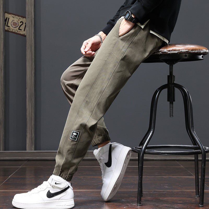 Men's Relaxed-Fit Jogger Pants with Elastic Waistband, Drawstring, and Cuffs Fashion Glam