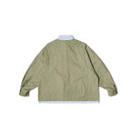 Unisex Oversize Shirt Jacket in Worker Style with Patch Flap Pockets and Contrasting Placket Fashion Glam