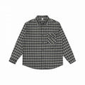 Men's Loose-Fitting Checked Flannel Shirt with Patch Chest Pocket and Rounded Hem Fashion Glam