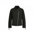Men's Asymmetrical Biker Jacket with Diagonal Metal Zipper Fashion Glam