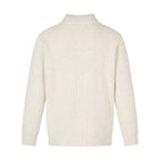 Unisex Zip-knit jacket in boxy cut with stand-up collar and ribbed texture Fashion Glam