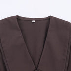 Ladies' blouse with oversized sailor collar, puff sleeves, and pleats Fashion Glam