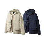 Unisex Padded Hooded Jacket with Removable Vest Insert and Ribbed Texture Fashion Glam