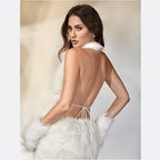 Women's multi-piece luxurious faux fur set with vest, hat, mini skirt, bag and cuffs Fashion Glam