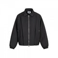 Unisex Boxy transitional blouse with shirt collar, two-way metal zipper and elastic cuffs Fashion Glam