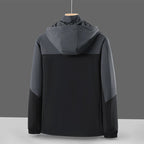 Men's Lightweight Softshell Windbreaker with Hood, Water-Repellent Membrane and Zipper Pockets Fashion Glam