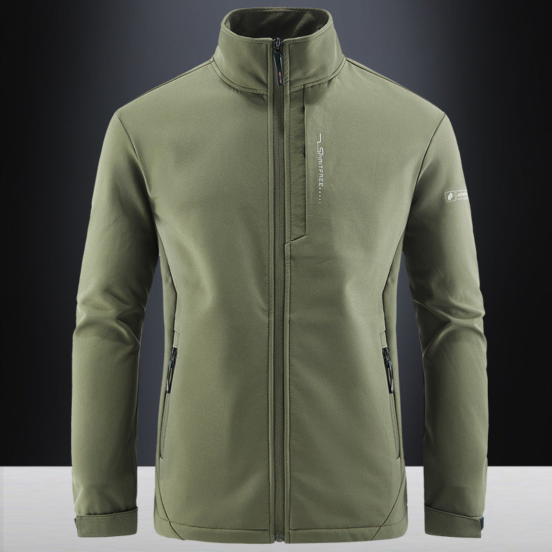 Men's Technical Softshell Jacket with windproof shell, high collar and zip pockets Fashion Glam