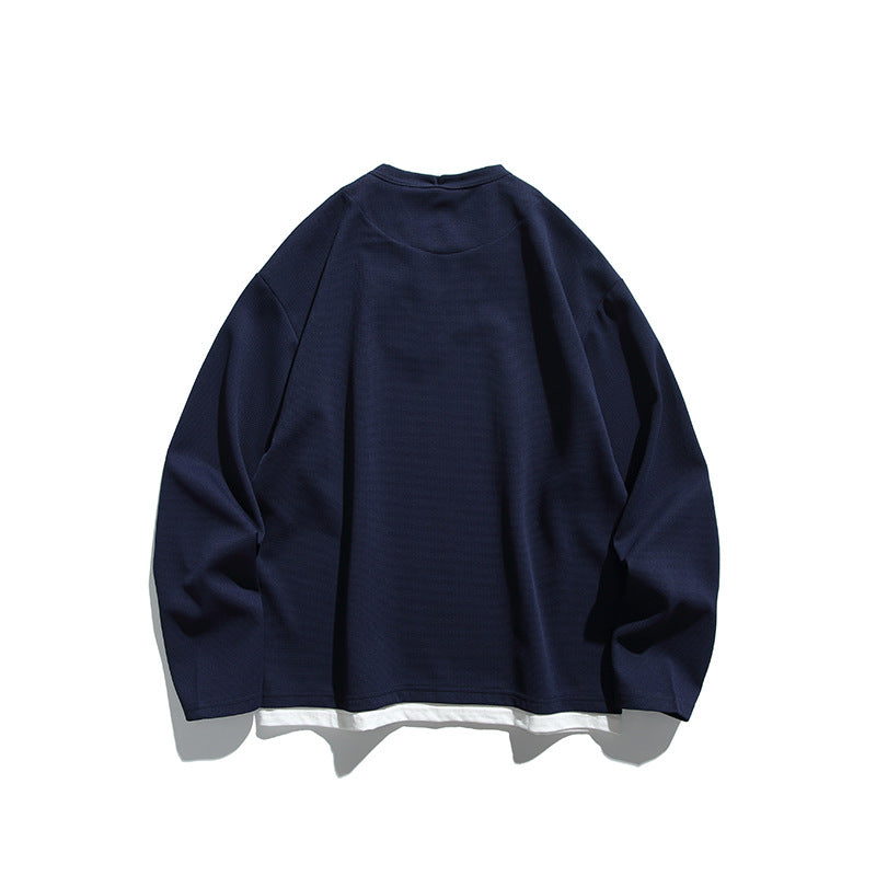 Unisex Oversize-Layering-Sweatshirt with V-insert and visible inner layer Fashion Glam