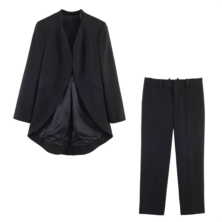 Women High-waisted elegant dress pants with crease and straight leg Fashion Glam