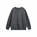 Unisex Oversize fine knit pullover with short Henley closure and structured mélange quality Fashion Glam