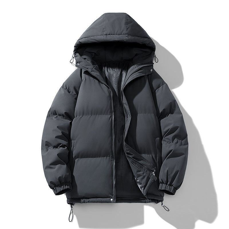 Unisex Padded Hooded Quilted Jacket with Thermal Insulation and Adjustable Hem Fashion Glam