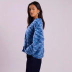 Women's Fluffy Chunky Knit Cardigan with V-Neck Fashion Glam