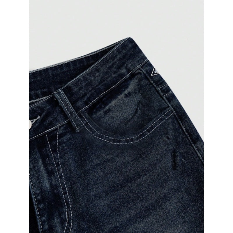 Women Bootcut Jeans with elaborate embroidery and high waist Fashion Glam