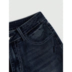 Women Bootcut Jeans with elaborate embroidery and high waist Fashion Glam