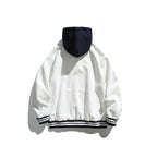 Unisex Oversize Hoodie with Contrast Hood, Button Placket and Kangaroo Pocket Fashion Glam