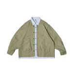 Unisex Oversize Shirt Jacket in Worker Style with Patch Flap Pockets and Contrasting Placket Fashion Glam