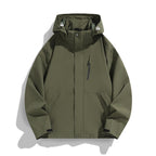 Women Oversize Softshell Hooded Jacket with Drop Shoulder, Concealed Zippers and Drawstring Fashion Glam