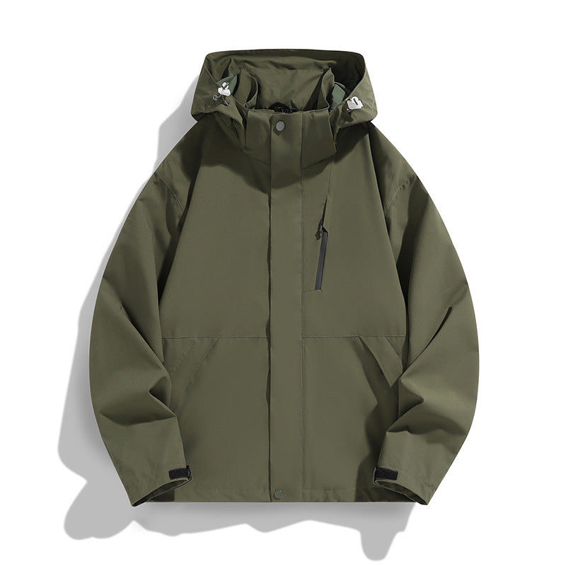 Women Oversize Softshell Hooded Jacket with Drop Shoulder, Concealed Zippers and Drawstring Fashion Glam
