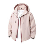 Men's Lightweight Softshell Hooded Jacket with Adjustable Hood and Wind- and Water-Repellent Membrane Fashion Glam