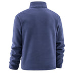 Men's fleece pullover with troyer collar and half zipper made of soft microfleece Fashion Glam