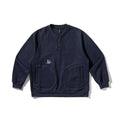 Unisex Oversize Henley Sweatshirt with raglan sleeves, button placket, and distinctive round pockets Fashion Glam