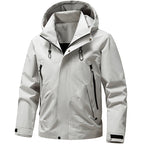 Men's Breathable Softshell Outdoor Jacket with Windproof Membrane, Adjustable Hood and Zipper Pockets Fashion Glam