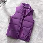 Women's quilted vest with thermal insulation and stand-up collar Fashion Glam