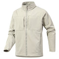 Men's Technical Softshell Jacket with Stand-Up Collar and Concealed Zip Pockets Fashion Glam