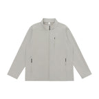 Unisex Light Tech-Fleece Zip Jacket with Stand-Up Collar, three Zip Pockets and Straight Cut Fashion Glam