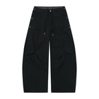 Unisex Wide Balloon Pants with Elastic Waistband, Drawstring, and Distinctive Seam Panels Fashion Glam