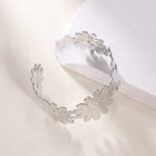 Women's Open Bangle with Elegant Wave Design Fashion Glam
