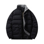 Men's quilted jacket with houndstooth lining and adjustable hem Fashion Glam
