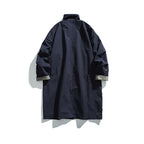 Men's oversized waterproof trench coat with stand collar and checked lining Fashion Glam