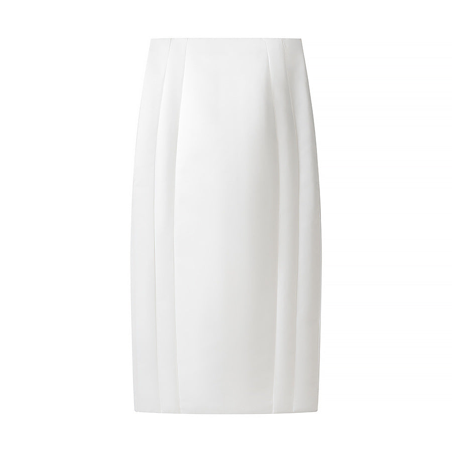 Women's pencil skirt with sculpting seam details and knee-length silhouette Fashion Glam