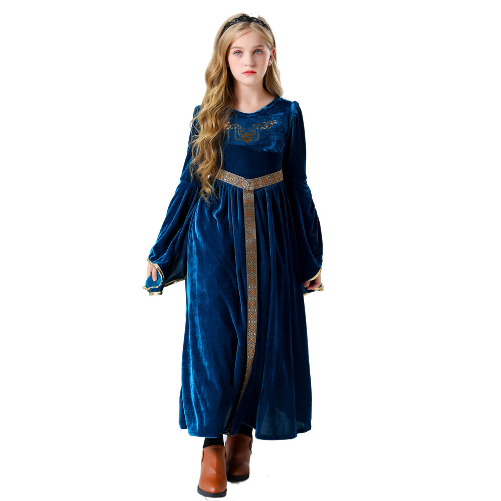 Girls Fairy-tale Velvet Dress with Elegant Details Fashion Glam