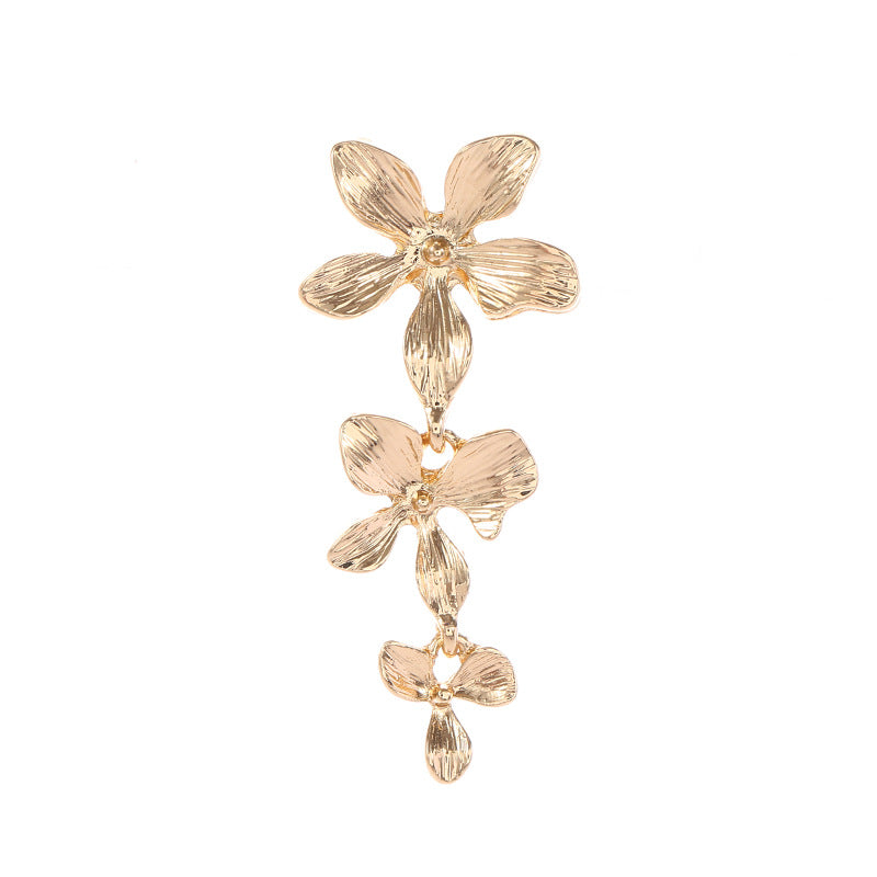 Women's Hanging Earrings with Floral Elements and Elegant Design Fashion Glam