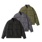 Unisex Boxy-padded Bomber jacket in oversized cut with ribbed hem and stand-up collar Fashion Glam