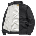 Men's Insulated Plush Lined Sweat Jacket with Stand-Up Collar and Concealed Inner Pockets Fashion Glam