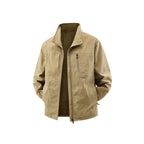 Men's Lightweight Field Utility Jacket with Mesh Lining, Stand-Up Collar and Zipper Pockets Fashion Glam