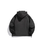 Unisex Technical Utility Hoodie with Zipper, Chest Pockets and Velcro Patch Fashion Glam