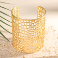 Ladies Open Bangle with Artistic Coral Pattern Fashion Glam