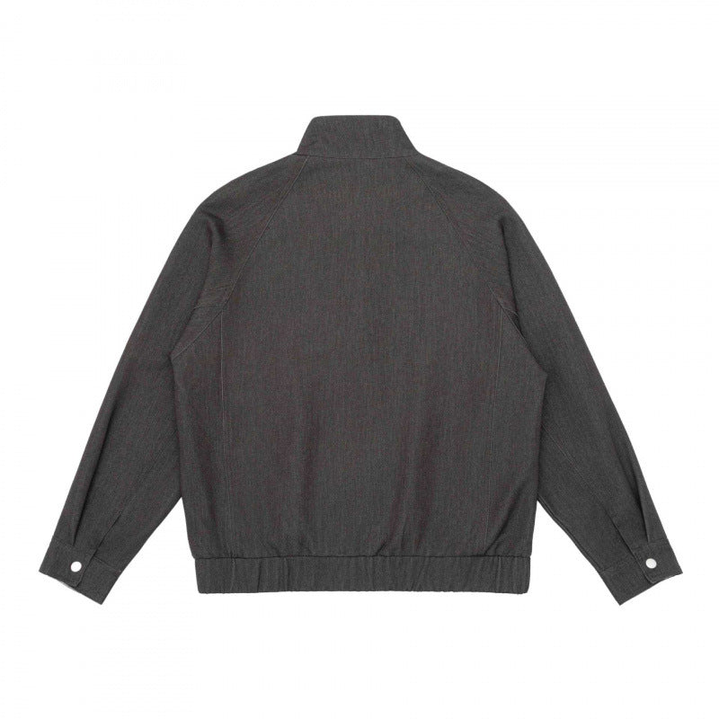 Men's lightly padded bomber-style blouson jacket with stand-up collar, checked lining and elastic hem Fashion Glam