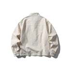 Men's lightweight cotton canvas jacket with stand-up collar and plaid lining Fashion Glam