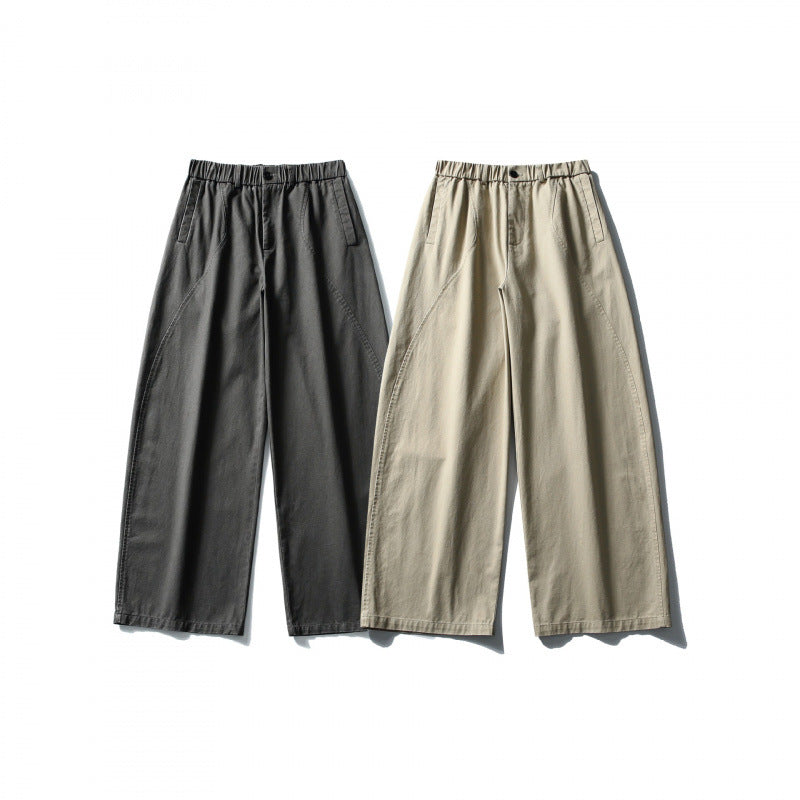 Women Wide High-Waist Culotte Pants with Elastic Waistband and Side Pockets Fashion Glam