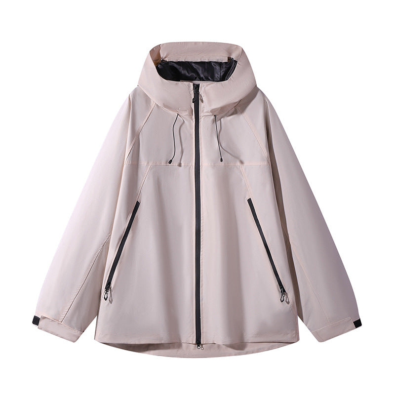 Men's Double Layer Colorblock Softshell Hooded Jacket in Urban Outdoor Cut Fashion Glam