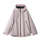 Men's Double Layer Colorblock Softshell Hooded Jacket in Urban Outdoor Cut Fashion Glam